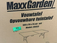 Opvouwbare buffettafel - 180x74x74 cm - wit - afbeelding 3 van  3