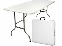 Opvouwbare buffettafel - 180x74x74 cm - wit - afbeelding 2 van  3