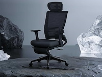 Opvouwbare bureaustoel, ergonomische stoel met lendensteun - afbeelding 1 van  10