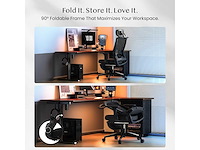 Opvouwbare bureaustoel, ergonomische stoel met lendensteun - afbeelding 4 van  10