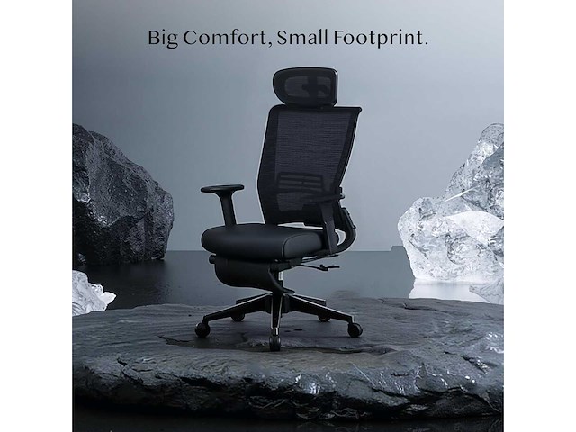 Opvouwbare bureaustoel, ergonomische stoel met lendensteun - afbeelding 5 van  10