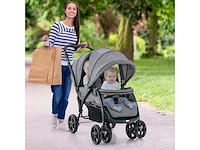 Opvouwbare dubbele kinderwagen met verstelbare rugleuning en cockpitkap, laadvermogen 30 kg - afbeelding 3 van  10