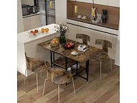 Opvouwbare eettafel, vouwtafel met industrieel ontwerp - afbeelding 2 van  8