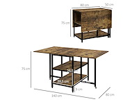 Opvouwbare eettafel, vouwtafel met industrieel ontwerp - afbeelding 4 van  8