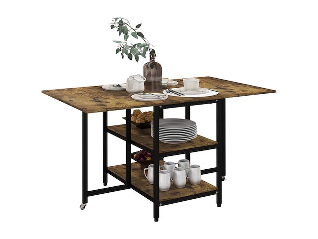 Opvouwbare eettafel, vouwtafel met industrieel ontwerp - afbeelding 7 van  8