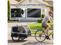 Opvouwbare fietsaanhanger voor middelgrote honden tot 20 kg - afbeelding 5 van  8