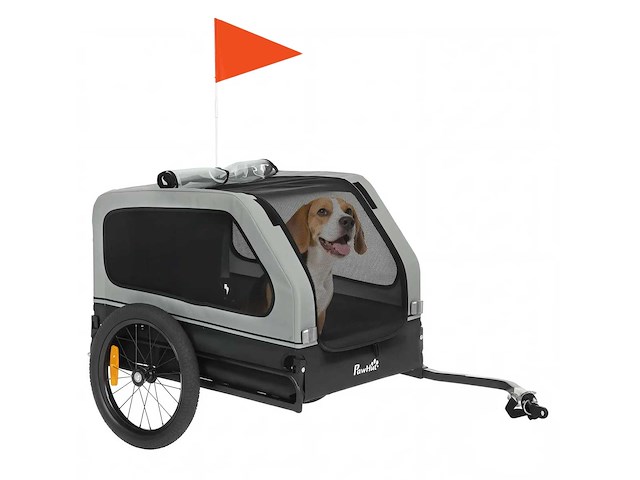 Opvouwbare fietsaanhanger voor middelgrote honden tot 20 kg - afbeelding 6 van  8