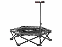 Opvouwbare fitness trampoline 104 cm met 3 hoogteverstelbare stangen - afbeelding 3 van  7