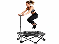 Opvouwbare fitness trampoline 104 cm met 3 hoogteverstelbare stangen - afbeelding 4 van  7