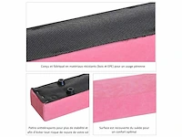 Opvouwbare gymbalk anti-slip balance balk 2,1m roze suède coating - afbeelding 4 van  5