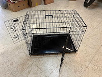 Opvouwbare hondenbench met dubbele deur (medium) van duvo+ - afbeelding 1 van  5