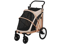 Opvouwbare hondenwagen tot 20 kg met grote ophangende wielen - afbeelding 2 van  5