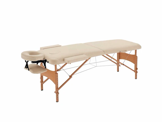 Opvouwbare houten cosmetische massagebed/tafel 2 crèmezones - afbeelding 2 van  5