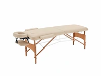 Opvouwbare houten cosmetische massagebed/tafel 2 crèmezones - afbeelding 2 van  5