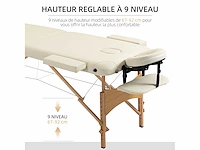 Opvouwbare houten cosmetische massagebed/tafel 2 crèmezones - afbeelding 4 van  5