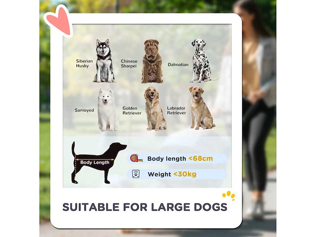 Opvouwbare kinderwagen voor grote honden, met vier grote wielen - afbeelding 5 van  8