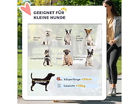 Opvouwbare kinderwagen voor kleine honden en katten tot 10 kg met 3 grote wielen - afbeelding 4 van  5
