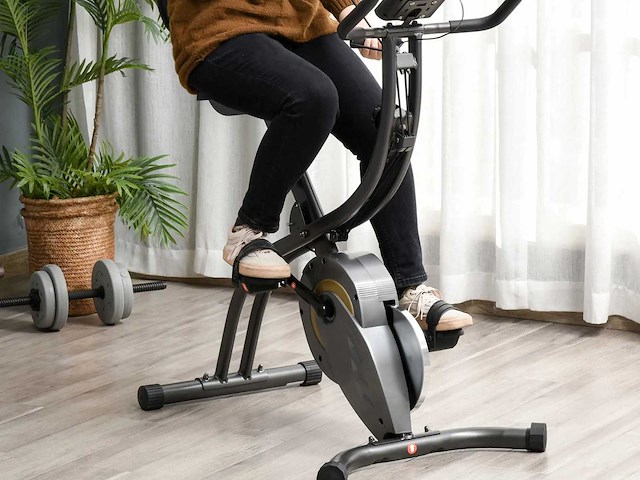 Opvouwbare magnetische hometrainer fitnessfiets - afbeelding 1 van  7