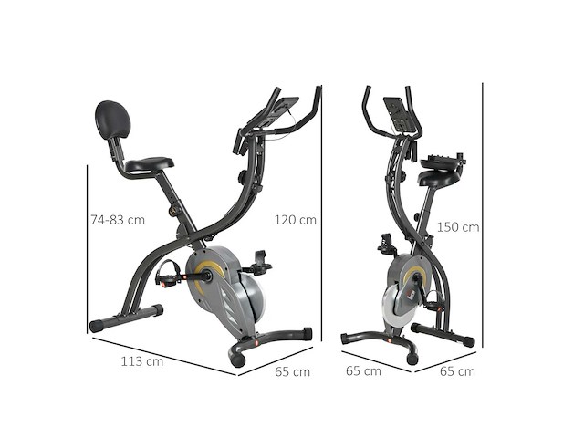 Opvouwbare magnetische hometrainer fitnessfiets - afbeelding 4 van  7