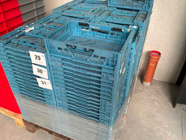 Opvouwbare plastiek bakken (100x) - afbeelding 1 van  4