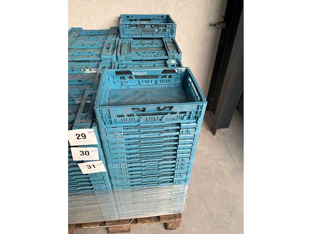 Opvouwbare plastiek bakken (50x) - afbeelding 1 van  3