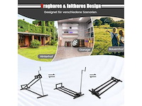 Opvouwbare platformtrolley met een lading tot 400 kg, zwart - afbeelding 3 van  5