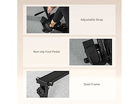 Opvouwbare roeimachine met lcd-scherm en gevoerde stoel, elastische weerstand, capaciteit 150 kg - afbeelding 5 van  8