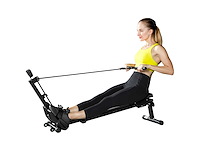 Opvouwbare roeimachine met lcd-scherm en gevoerde stoel, elastische weerstand, capaciteit 150 kg - afbeelding 6 van  8