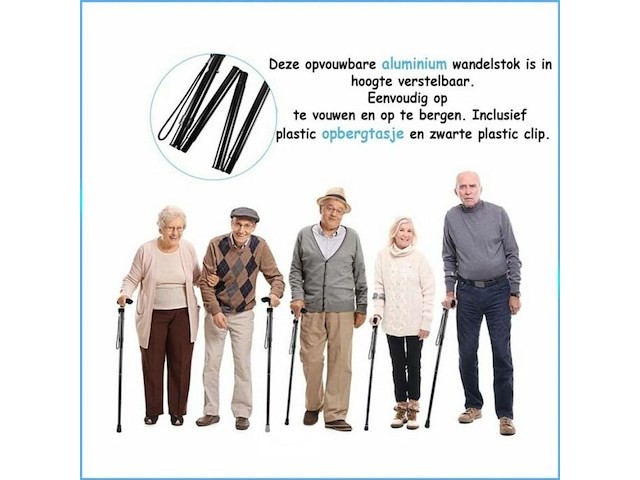 Opvouwbare wandelstok - afbeelding 6 van  6