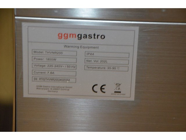 Opzet warmhoudkast 2 glazen schuifdeuren ggm gastro thvnr200 afm. 1,20m lang - afbeelding 3 van  10