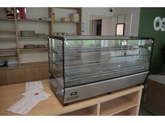Opzet warmhoudkast 2 glazen schuifdeuren ggm gastro thvnr200 afm. 1,20m lang - afbeelding 4 van  10