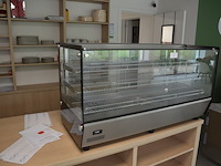Opzet warmhoudkast 2 glazen schuifdeuren ggm gastro thvnr200 afm. 1,20m lang - afbeelding 4 van  10