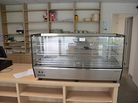 Opzet warmhoudkast 2 glazen schuifdeuren ggm gastro thvnr200 afm. 1,20m lang - afbeelding 6 van  10
