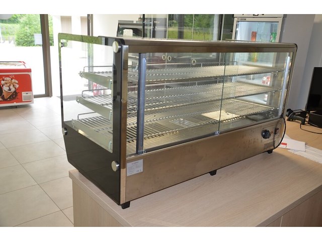 Opzet warmhoudkast 2 glazen schuifdeuren ggm gastro thvnr200 afm. 1,20m lang - afbeelding 8 van  10