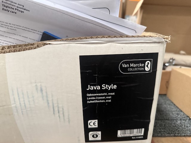 Opzetwasbak ovaal java style - afbeelding 2 van  2