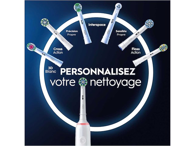 Oral-b pro 3 3900 elektrische tandenborstels, 2-pack - afbeelding 5 van  5
