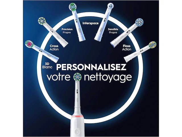 Oral-b pro 3 3900 elektrische tandenborstels, 2-pack - afbeelding 2 van  3