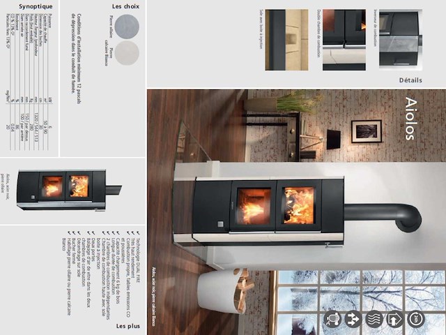 Oranier aiolos houtkachel. - afbeelding 5 van  5