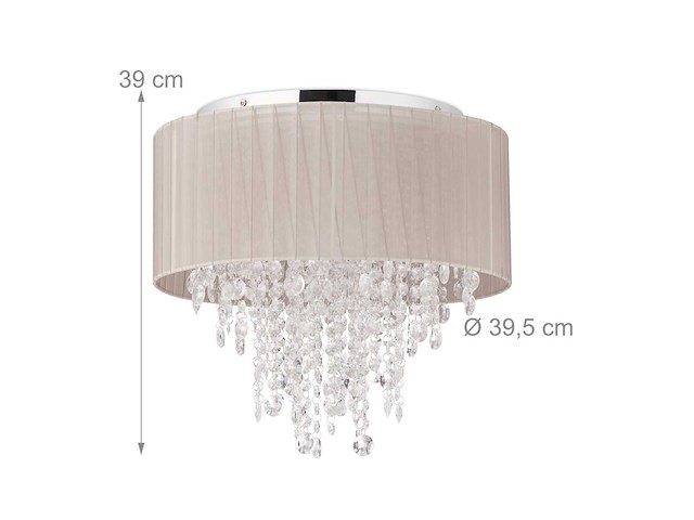 Organza kristallen plafondlamp - afbeelding 4 van  6