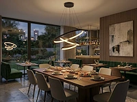 Orien design hanglamp zand zwart 20cm&40cm&60cm trio ring 50w led cct 3 kleur & 3 stappen dimmen(1x) - afbeelding 5 van  7