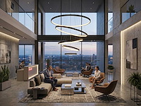 Orien design hanglamp zand zwart 20cm&40cm&60cm&80cm&100cm 5 ring 160w led cct 3 kleur(1x) - afbeelding 1 van  5