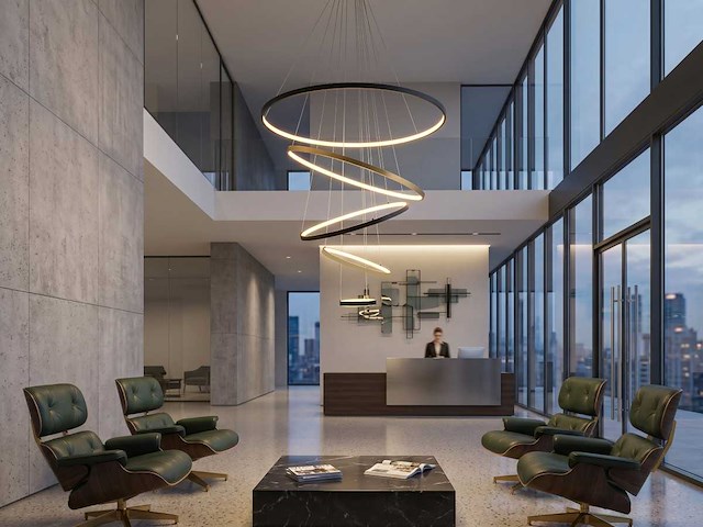 Orien hanglamp 20cm&40cm&60cm&80cm&100cm 5 ring 160w led 3cct(1x) - afbeelding 4 van  5