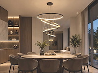 Orien zand zwart en goud hanglamp 20cm&40cm&60cm&80cm&100cm 5 ring 160w led 3cct(1x) - afbeelding 1 van  3