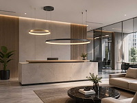 Orien zand zwart en goud hanglamp 80cm&40cm duo ring 50w led 3cct & 3 stappen dim(1x) - afbeelding 6 van  8