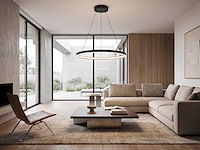 Orien zand zwart hanglamp 60cm 28w led cct 3 kleur & 3 stappen dimmen(1x) - afbeelding 6 van  9