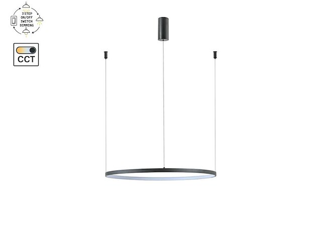 Orien zand zwart hanglamp 80cm 40w led cct 3 kleur & 3 stappen dimmen(1x) - afbeelding 3 van  10