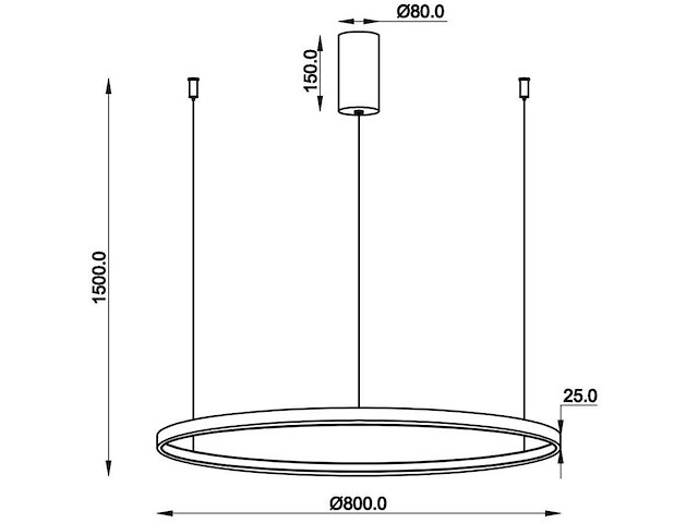 Orien zand zwart hanglamp 80cm 40w led cct 3 kleur & 3 stappen dimmen(1x) - afbeelding 4 van  10