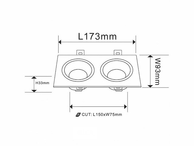 Orientab inbouwspot(ep-2) – gu10 fitting – wit/zwart (x20) - afbeelding 5 van  5