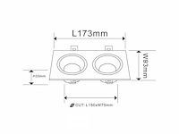 Orientab inbouwspot(ep-2) – gu10 fitting – wit/zwart (x20) - afbeelding 5 van  5