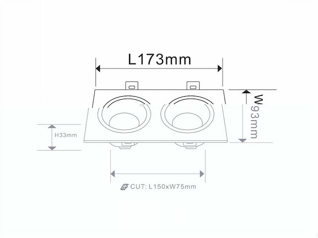 Orientab inbouwspot(ep-2) – gu10 fitting – wit/zwart (x40) - afbeelding 5 van  5